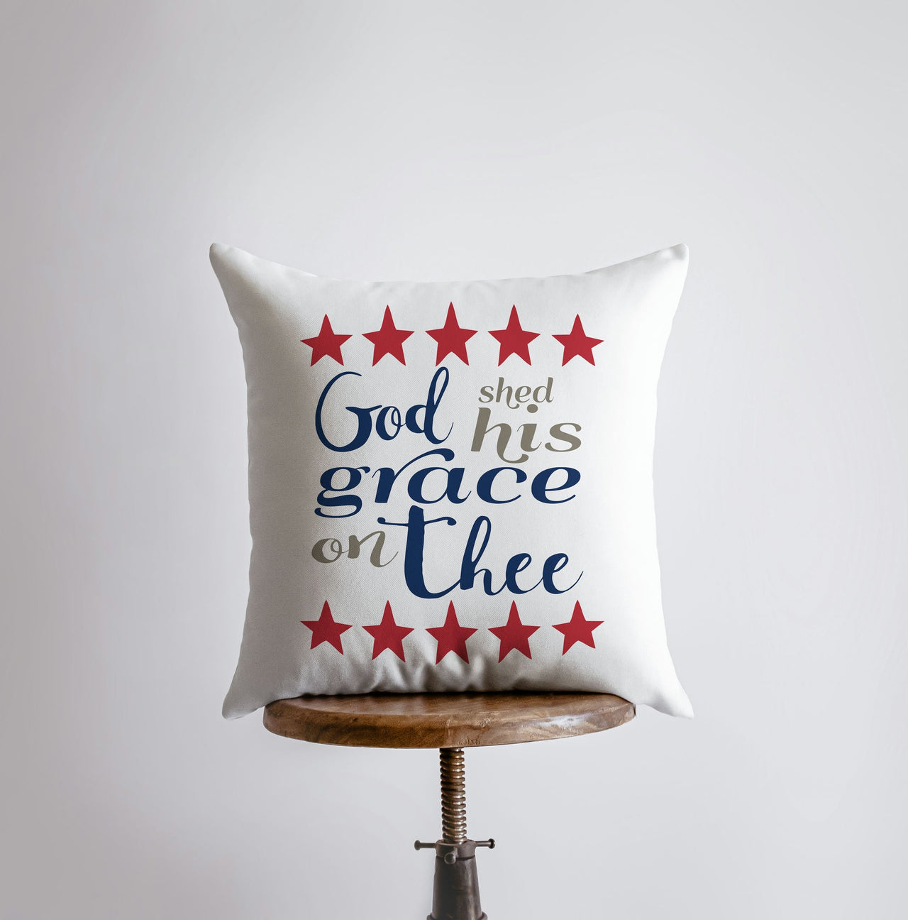 Gods Shed His Grace on Thee | American Throw Pillow | Home Decor | - Mercantile Mountain