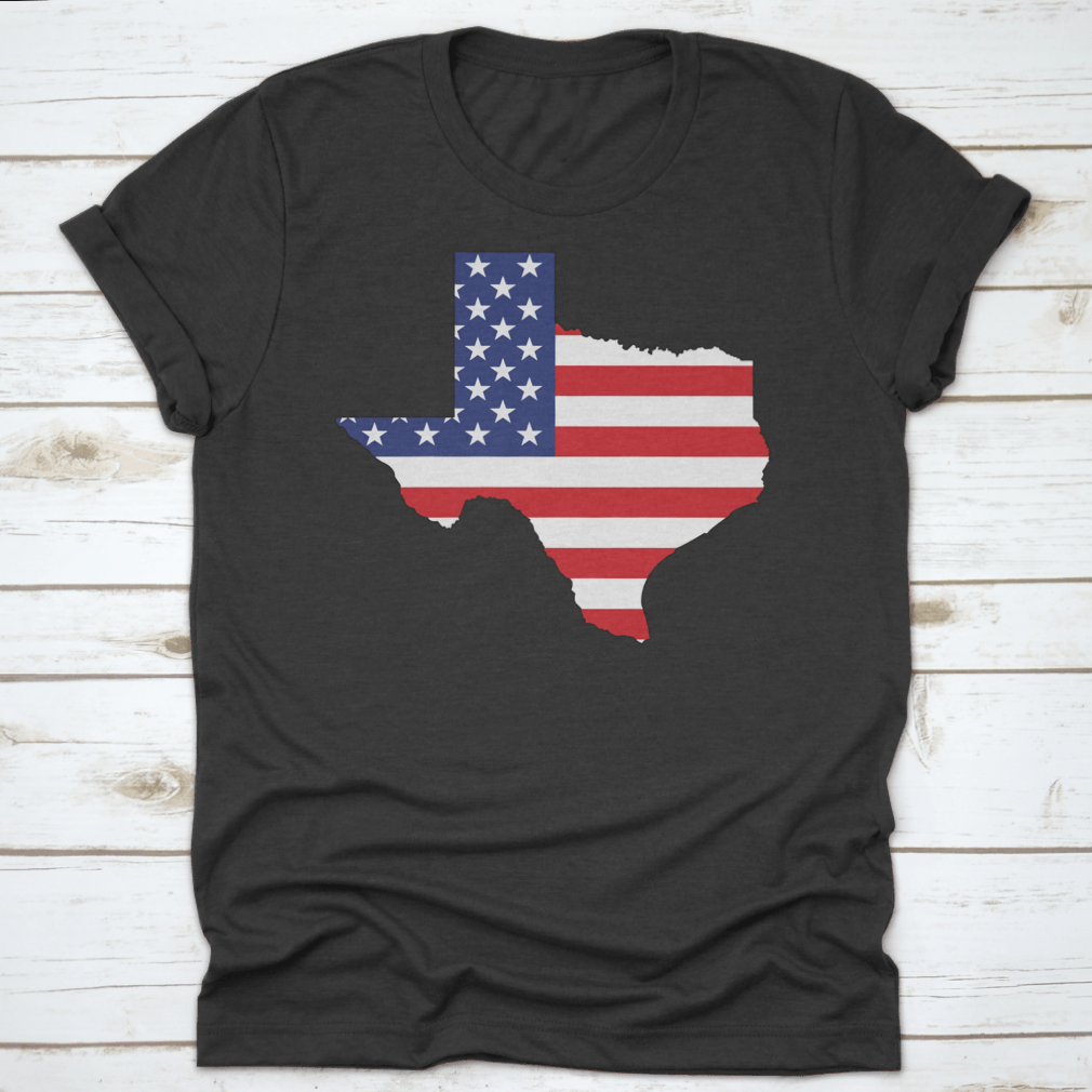 American Flag Within The Texas State Shape Map State Word Cloud - Mercantile Mountain