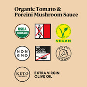Delicious & Sons Organic Tomato & Porcini Mushroom Pasta Sauce 3 Pack - Mercantile Mountain