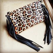 Leopard Hair-on-Hide Clutch Handbag - Mercantile Mountain