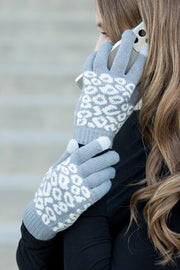 Leopard Stretch Touch Gloves - Mercantile Mountain