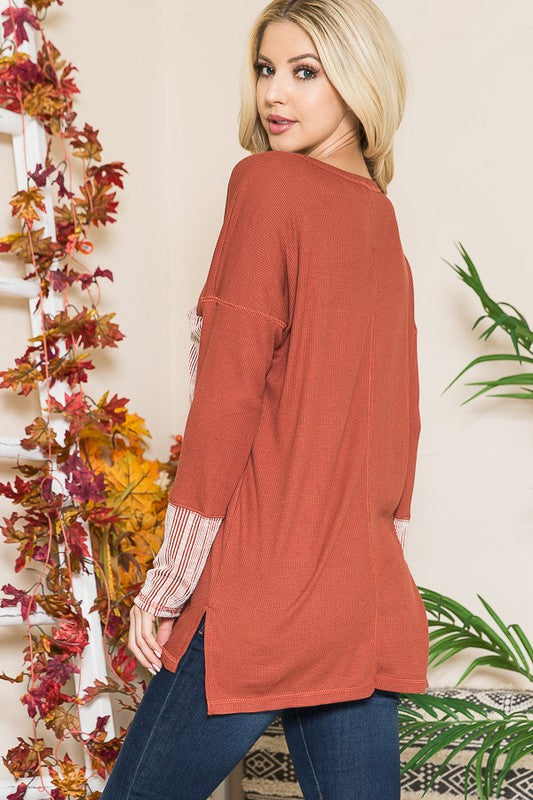 Reversed Stitched Oversize Hi Low Tunic - Mercantile Mountain
