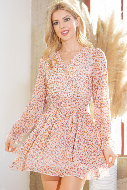 Floral Wrap Teir Dress - Mercantile Mountain