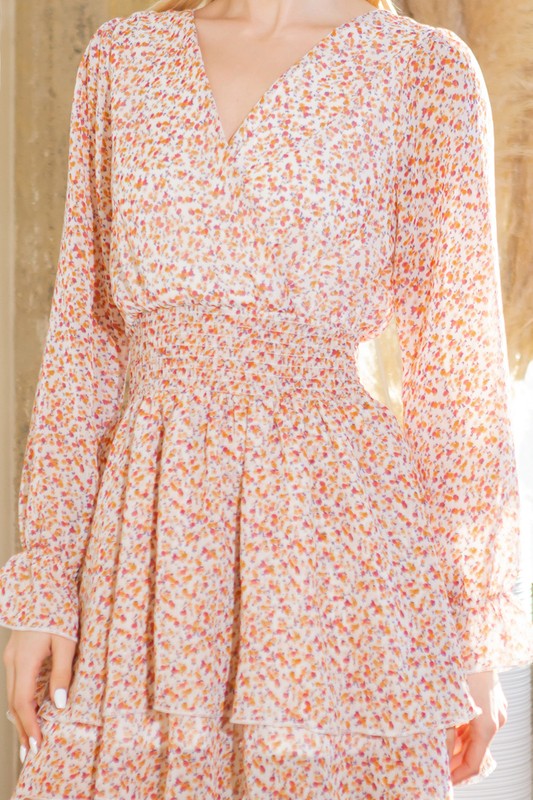 Floral Wrap Teir Dress - Mercantile Mountain
