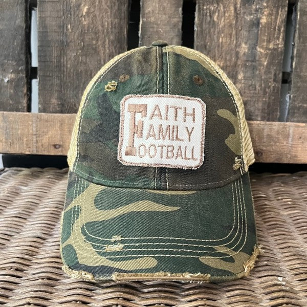 Faith Family Football Hat - Mercantile Mountain