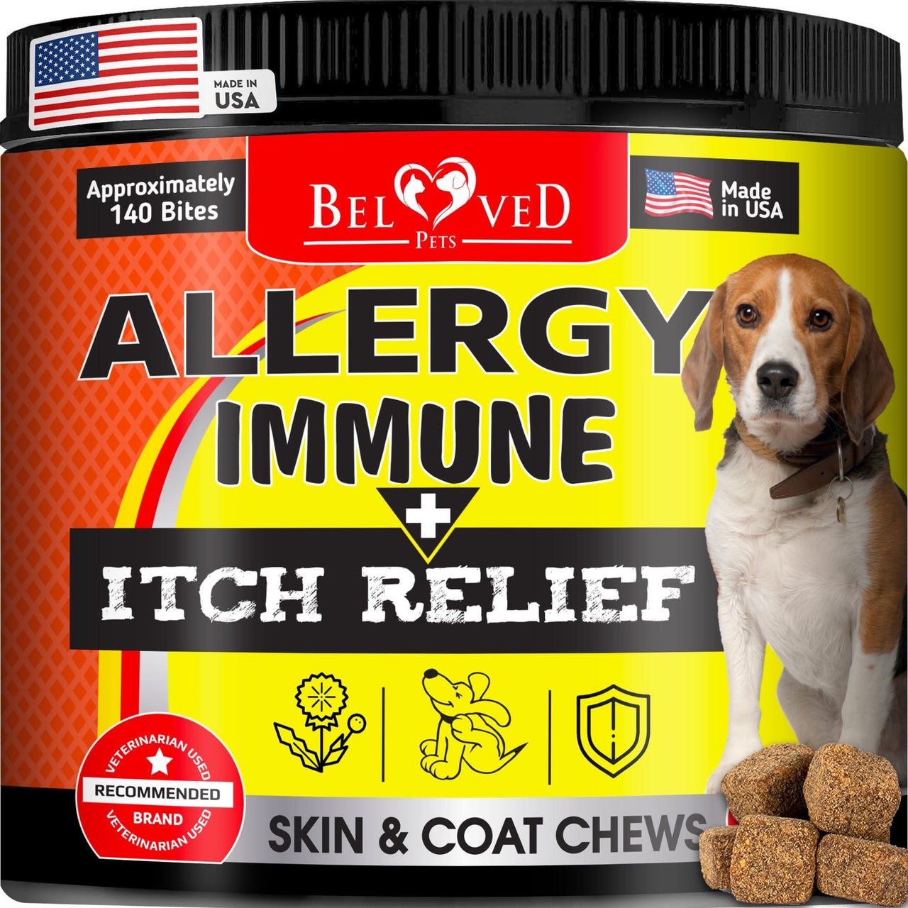 Dog Anti Itch & Allergy Relief Chews   Dry Itchy Skin & Hot Spot - Mercantile Mountain