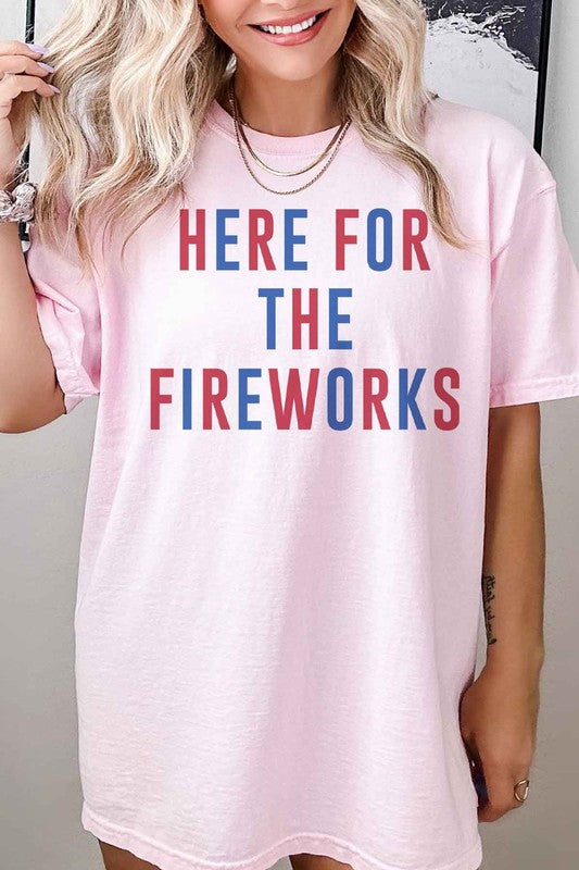 HERE FOR THE FIREWORKS GRAPHIC TEE - Mercantile Mountain