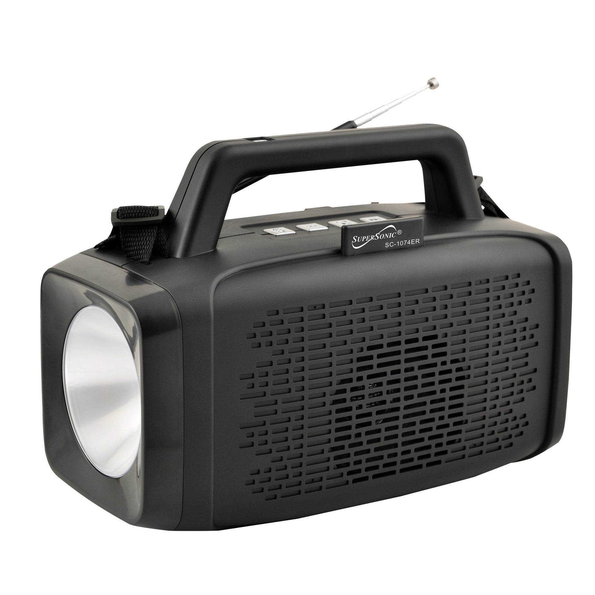 Solar Power Speaker with FM Radio & LED Flashlight - Mercantile Mountain