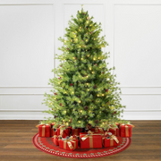 6Ft Pre-Lit Green Full Artifical Pine Christmas Tree with 8 Light Functions - Mercantile Mountain