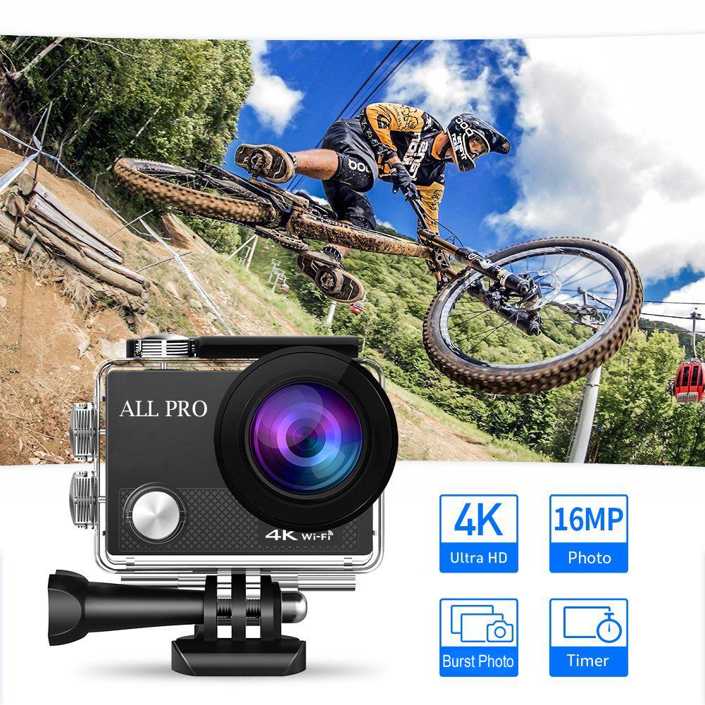 4K  Waterproof All Digital UHD WiFi Camera + RF Remote And Accessories - Mercantile Mountain