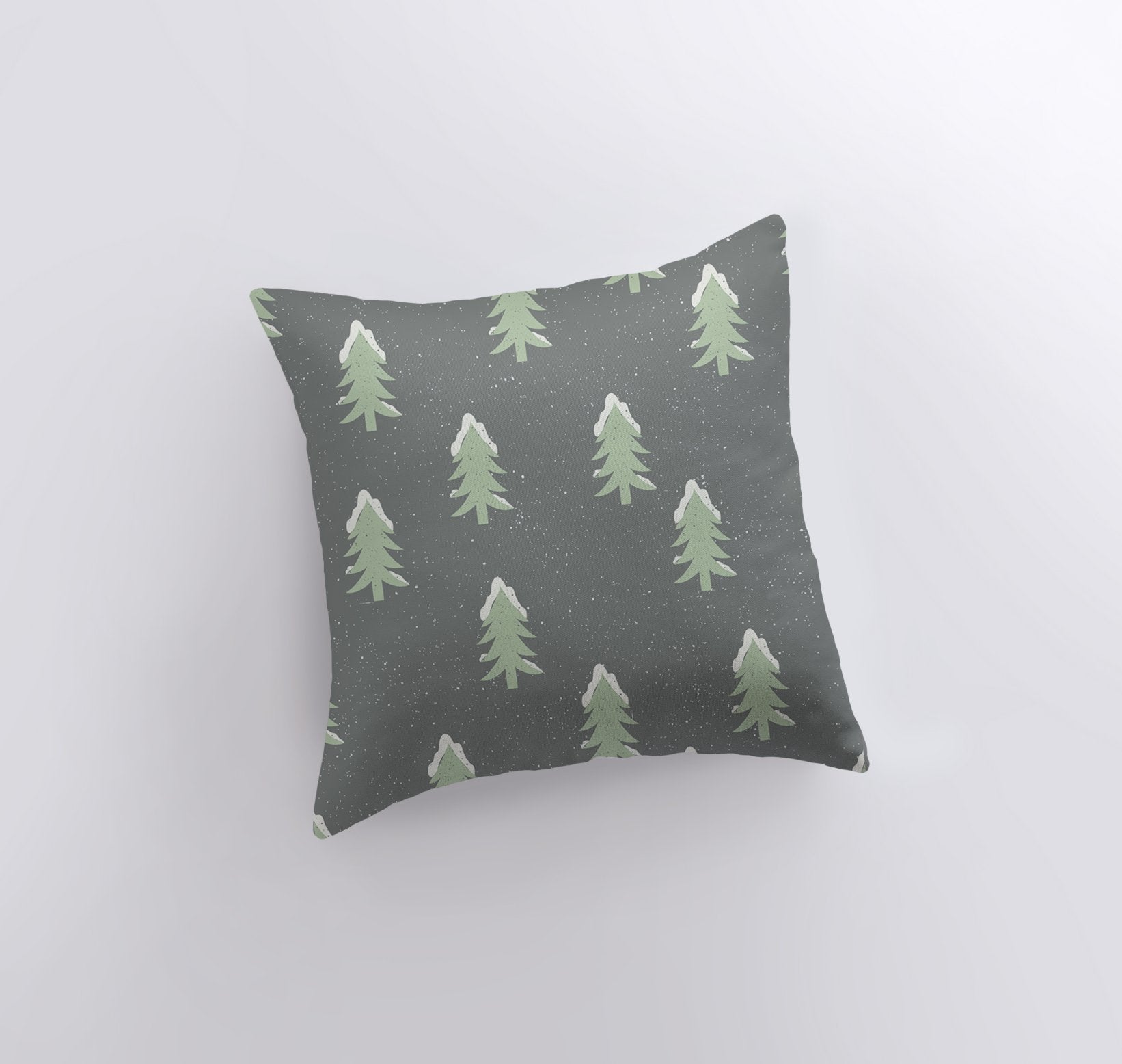 Christmas Trees | Throw Pillow | Pillow Cover | Snow Flakes | Trees | - Mercantile Mountain
