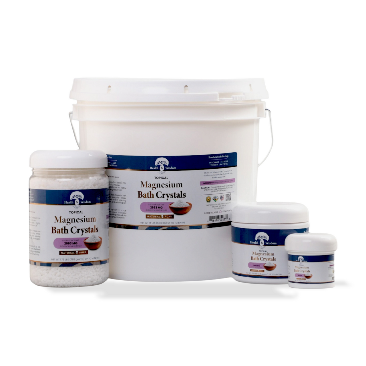 Health and Wisdom Magnesium Bath Crystals - Mercantile Mountain