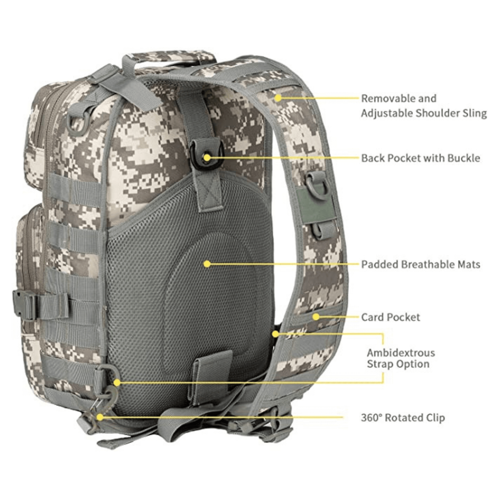 Tactical Medium 15L Sling Backpack Range Bag - Mercantile Mountain