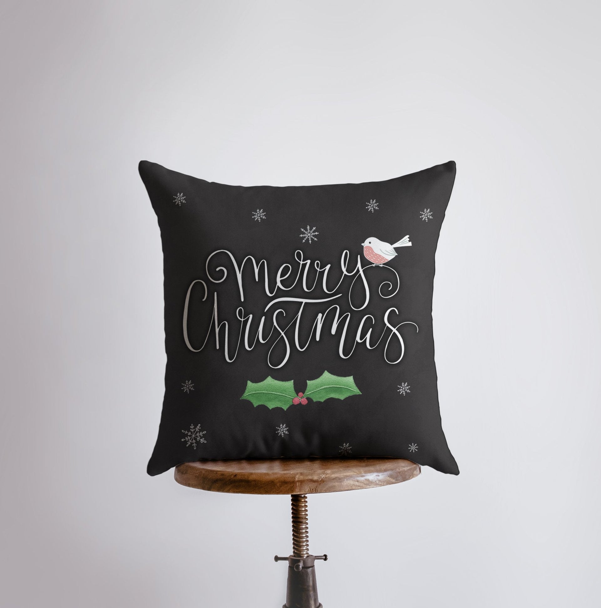 Merry Christmas | Little Bird | Christmas Pillow Cover | Christmas - Mercantile Mountain