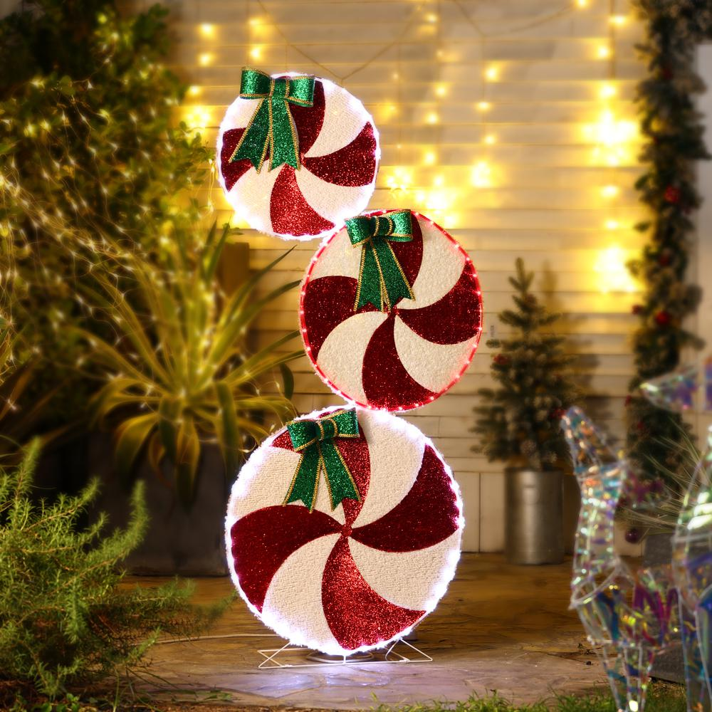 Peppermint Candy Christmas Lighted LED Indoor Outdoor Holiday Decoration - Mercantile Mountain