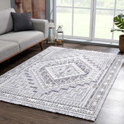 Alya Charcoal Textured Area Rug - Mercantile Mountain