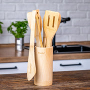 Bamboo Kitchen Utensils Set 8-Pack - Wooden Cooking Utensils for - Mercantile Mountain