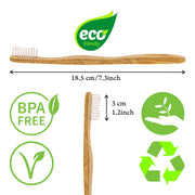 Bamboo Toothbrush Set 5-Pack - Bamboo Toothbrushes Medium Bristles - Mercantile Mountain