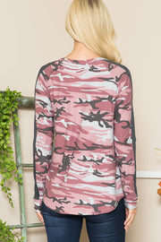 Camouflage Print Pocket Top-2 Colors* - Mercantile Mountain