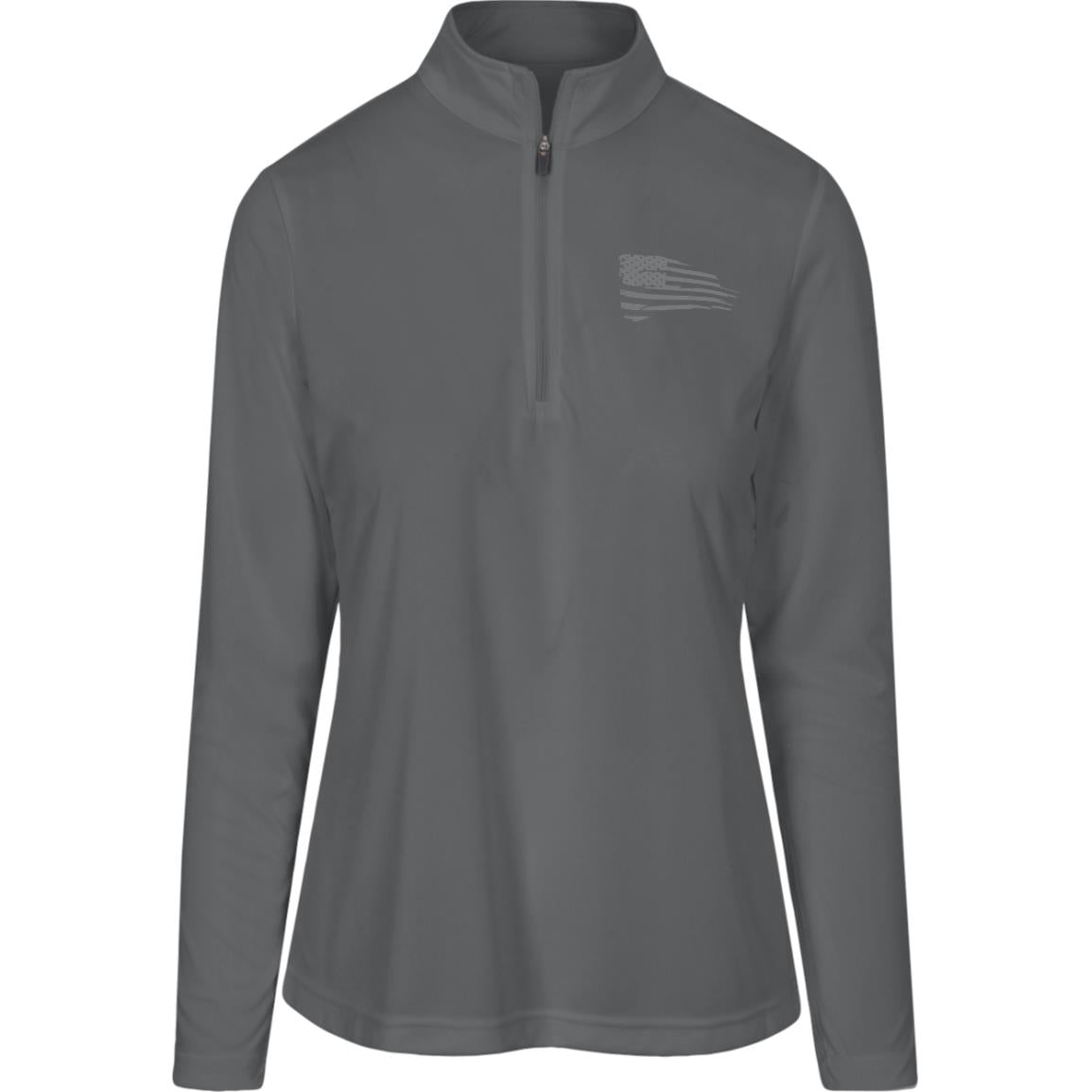 Distressed Flag Womens Zone Quarter Zip - Mercantile Mountain