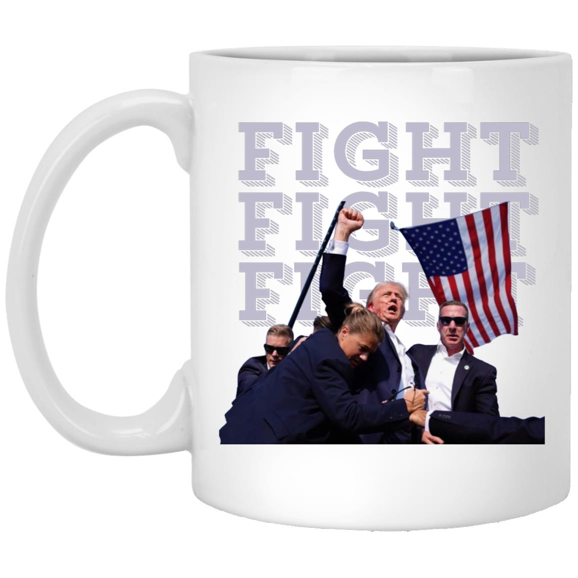 Trump Fight 11oz white mug - Mercantile Mountain