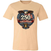 Unisex Jersey Vintage Color T-Shirt Patriotic 250 Years of Freedom - Bell