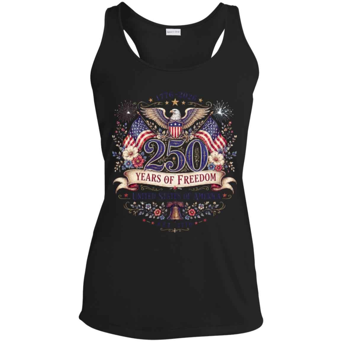 Ladies Performance Racerback Tank 250 Years of Freedom