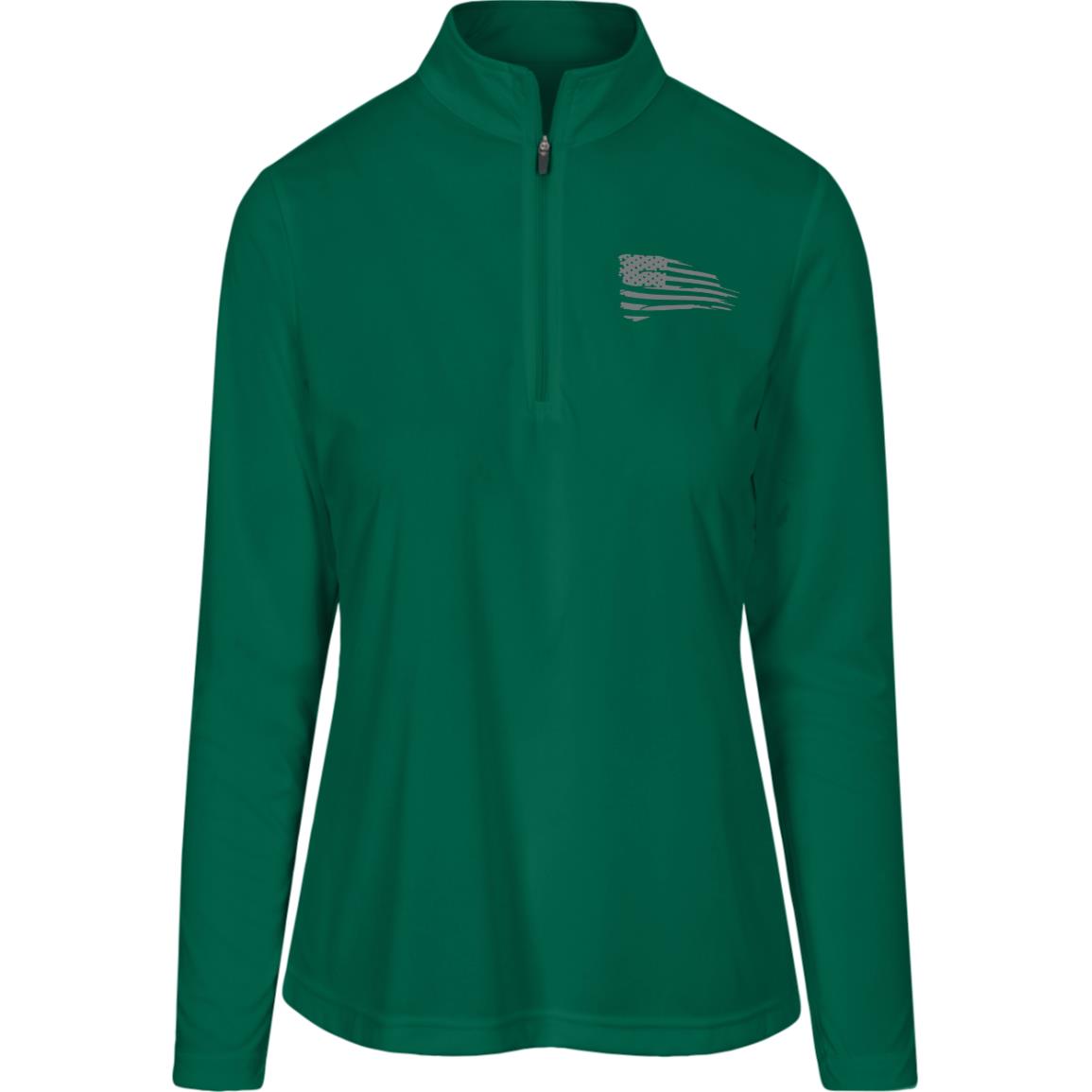 Distressed Flag Womens Zone Quarter Zip - Mercantile Mountain