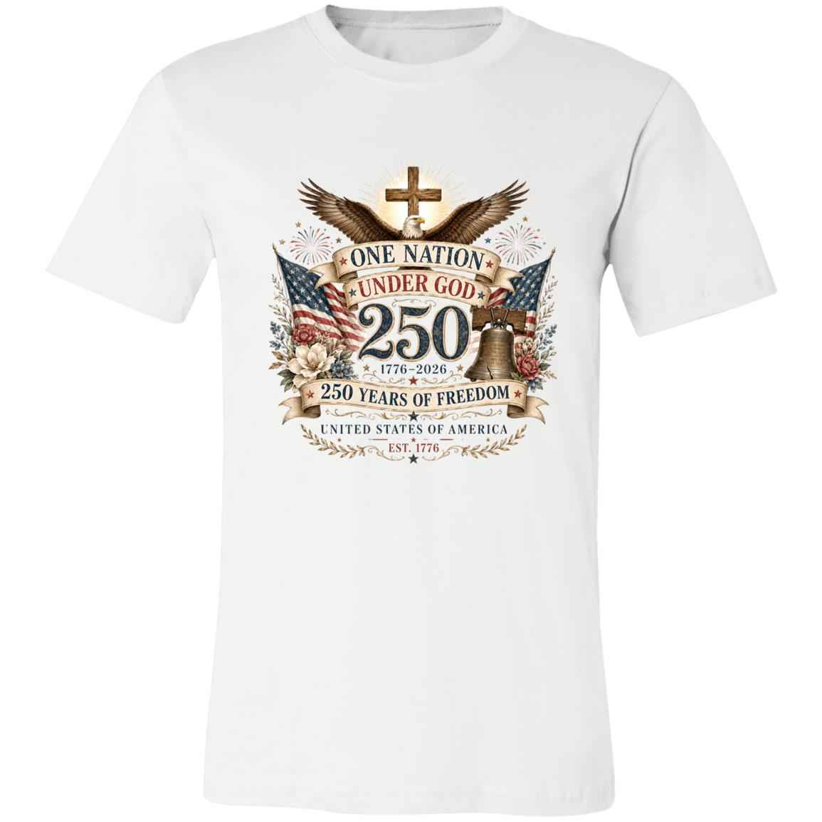 Ladies Vintage T-Shirt One Nation Under God