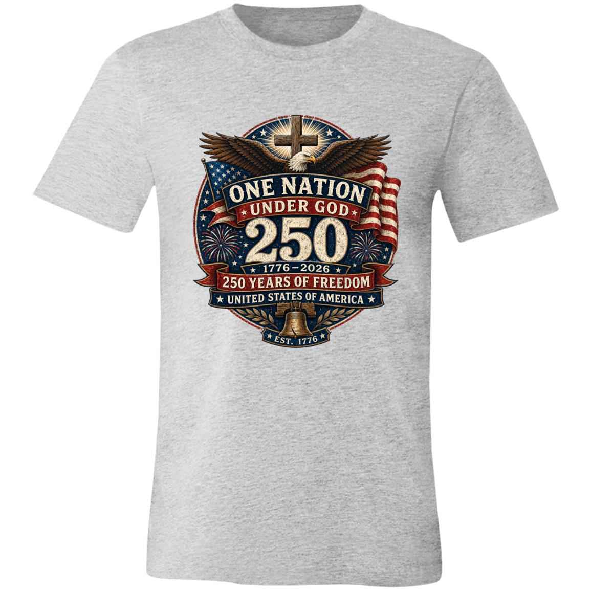 Vintage T-Shirt One Nation Under God Patriotic Freedom