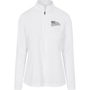 Distressed Flag Womens Zone Quarter Zip - Mercantile Mountain