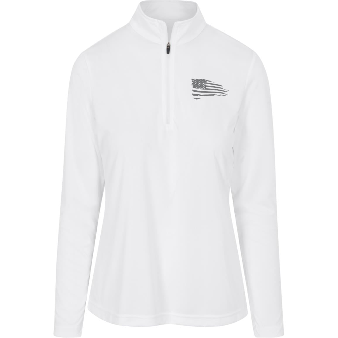 Distressed Flag Womens Zone Quarter Zip - Mercantile Mountain