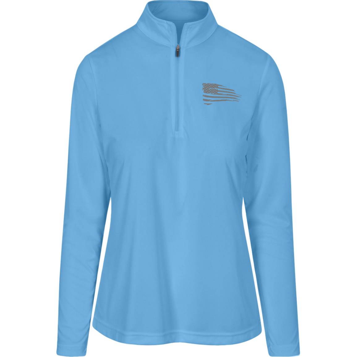 Distressed Flag Womens Zone Quarter Zip - Mercantile Mountain