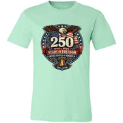 Unisex Jersey Vintage Color T-Shirt Patriotic 250 Years of Freedom - Bell