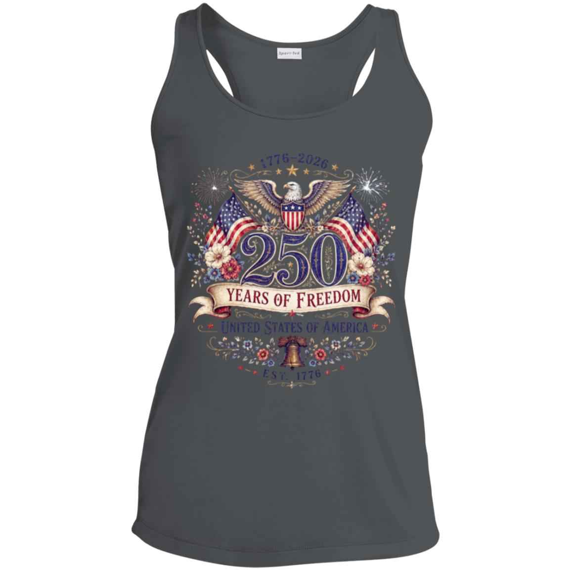 Ladies Performance Racerback Tank 250 Years of Freedom