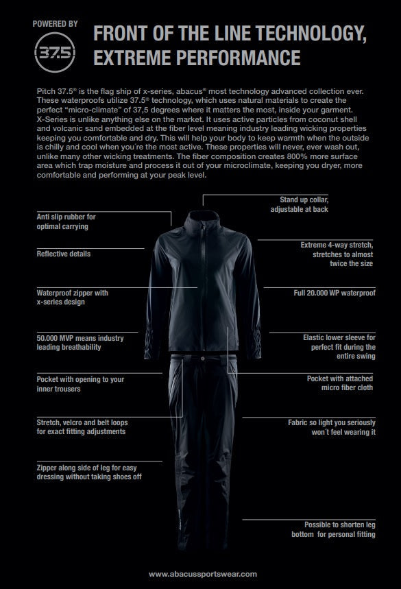 Men's Pitch 37.5 waterproof golf jacket - Mercantile Mountain