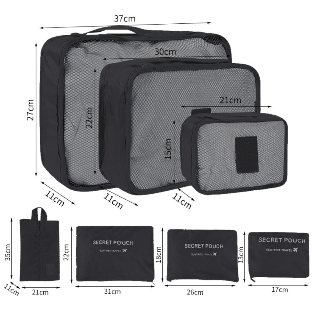 7 pcs Suitcase Organizer Bags Set - Mercantile Mountain