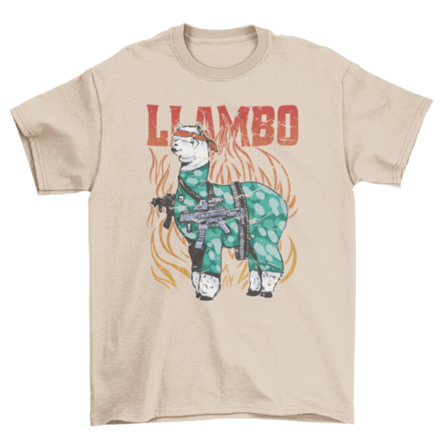 Cool war llama t-shirt - Mercantile Mountain