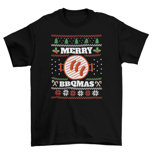 Merry BBQMas Christmas Ugly Sweater T-shirt - Mercantile Mountain