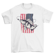 American flag fishing t-shirt - Mercantile Mountain