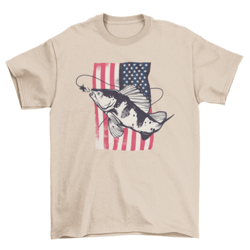 American flag fishing t-shirt - Mercantile Mountain