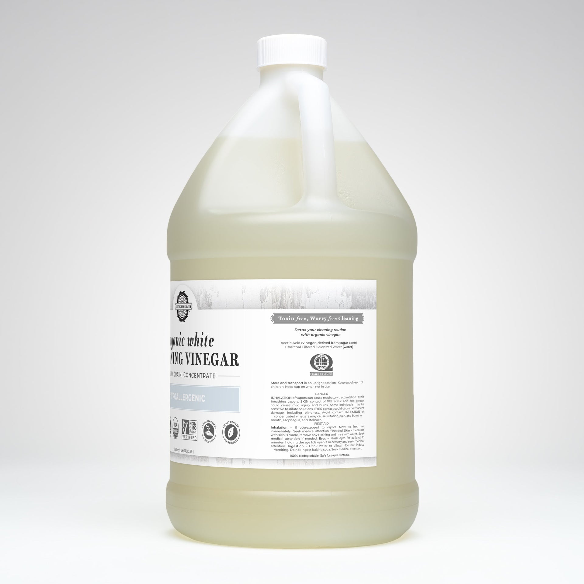 Organic White Cleaning Vinegar Concentrate | 10% (100 grain) - Mercantile Mountain