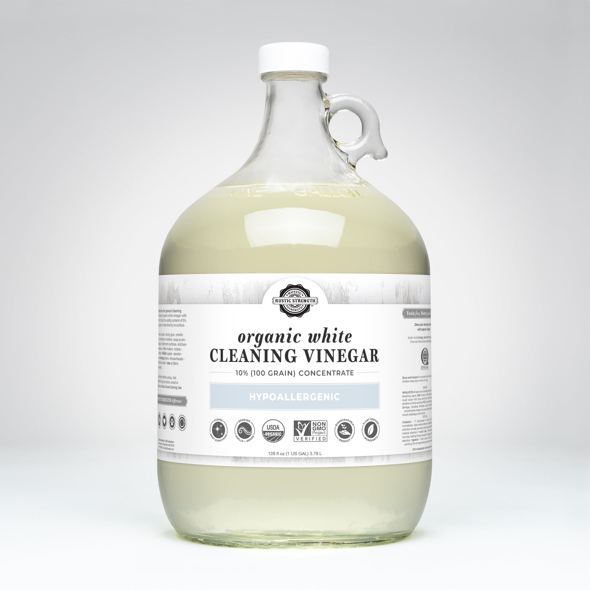 Organic White Cleaning Vinegar Concentrate | 10% (100 grain) - Mercantile Mountain