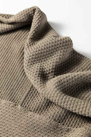 Solid Textured Knit Open-Front Sweater Cardigan
