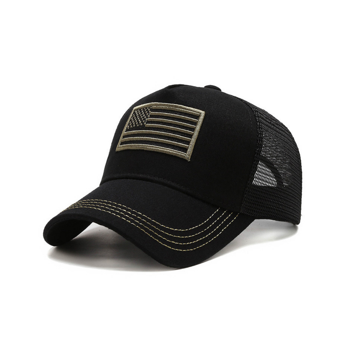 American Flag Trucker Hat with Adjustable Strap - Mercantile Mountain