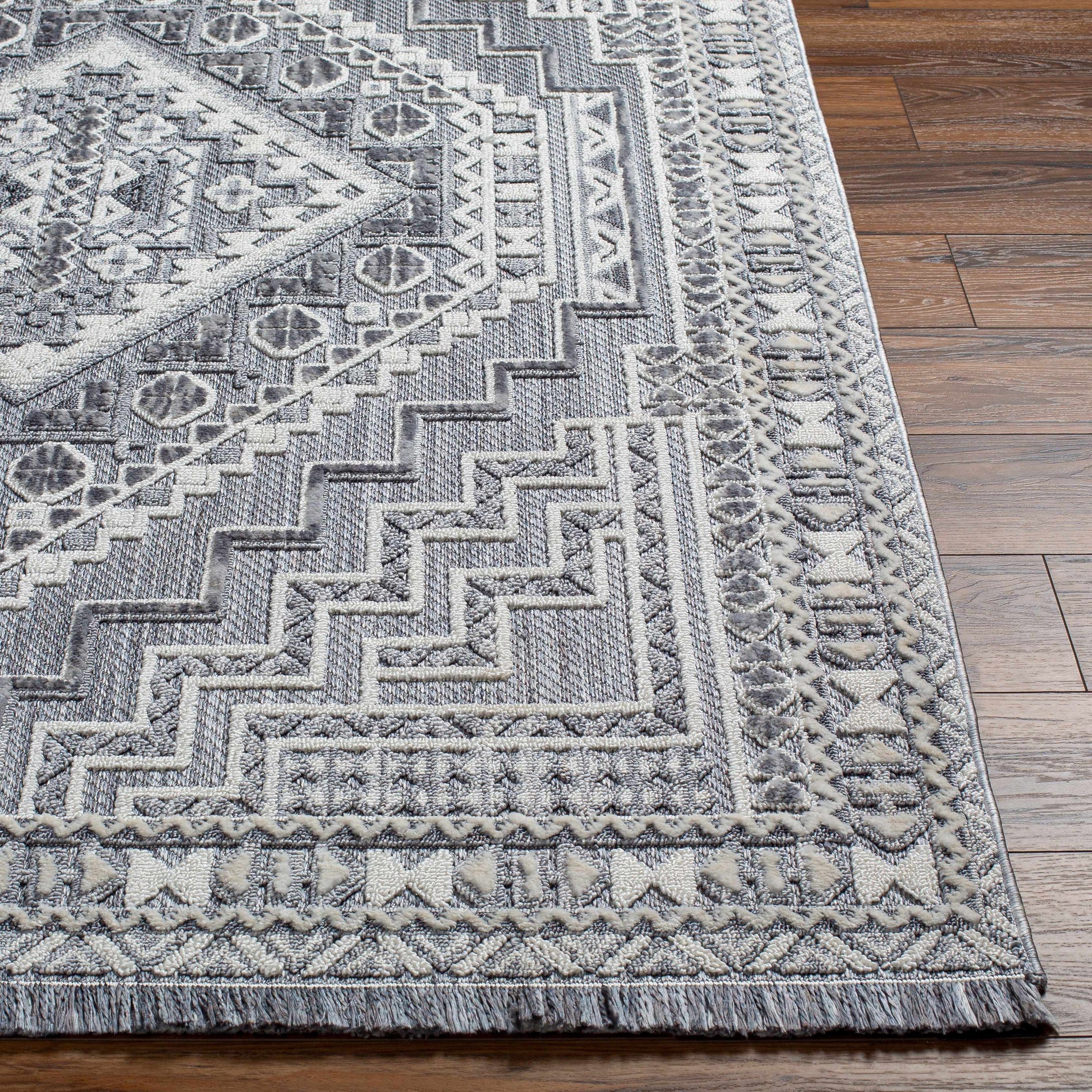 Alya Charcoal Textured Area Rug - Mercantile Mountain