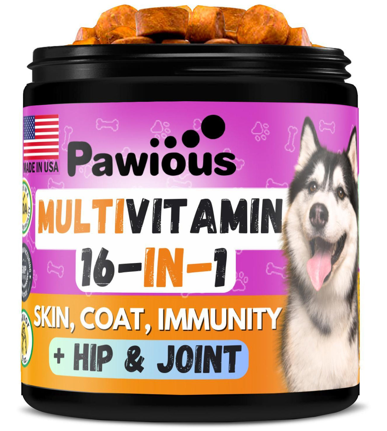 Dog Multivitamin Chewable with Glucosamine 16 in 1   Dog Vitamins and - Mercantile Mountain
