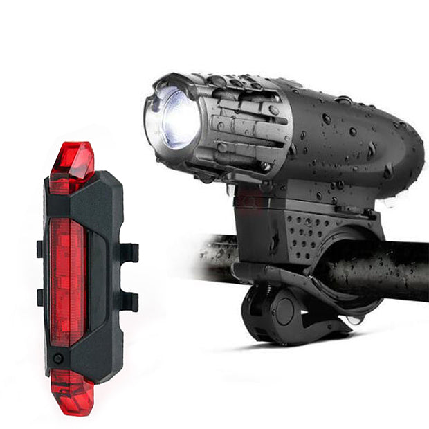 USB Rechargeable Head & Tail Light Set, 4 Modes, LED - Mercantile Mountain