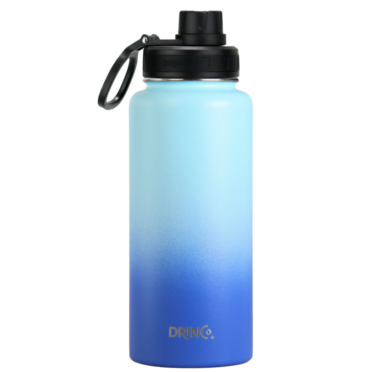 DRINCO® 32oz Stainless Steel Water Bottle (3 lids) -Morning Sky Blue - Mercantile Mountain