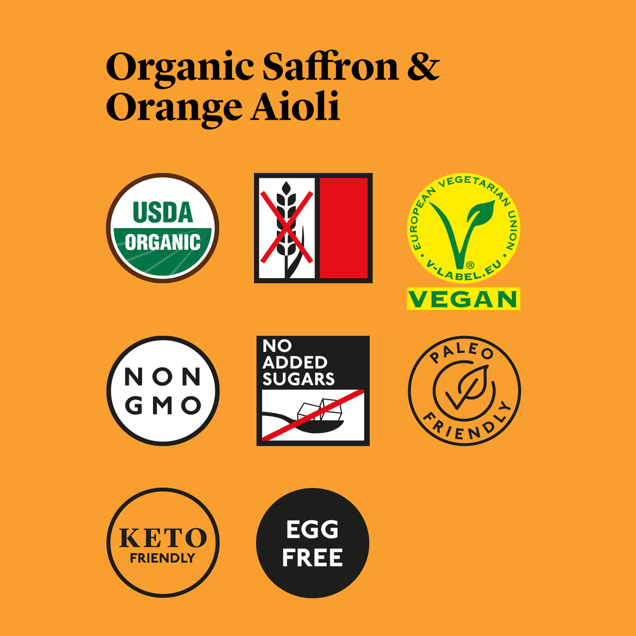 Delicious & Sons Organic Garlic Aioli with Saffron & Orange 6.35 oz. - Mercantile Mountain
